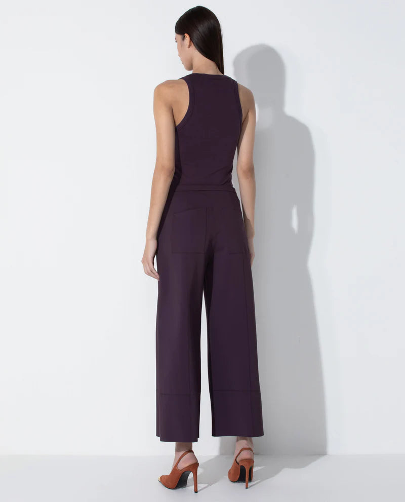 LAFORT - Calça Pantacourt Milena Roxo Tinto