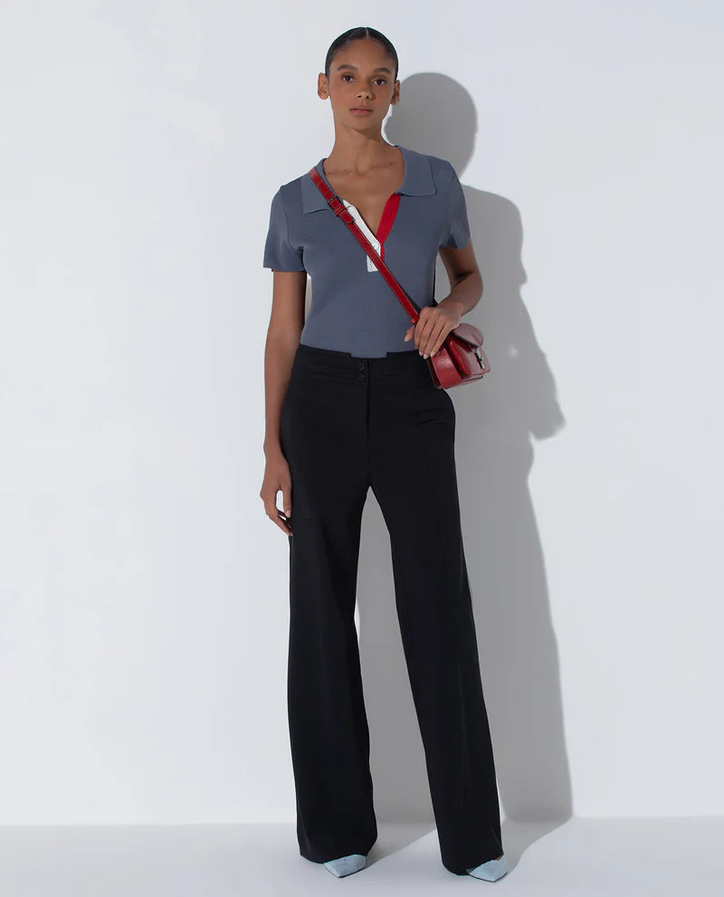 LAFORT - Calça Pantalona Miriam Preto