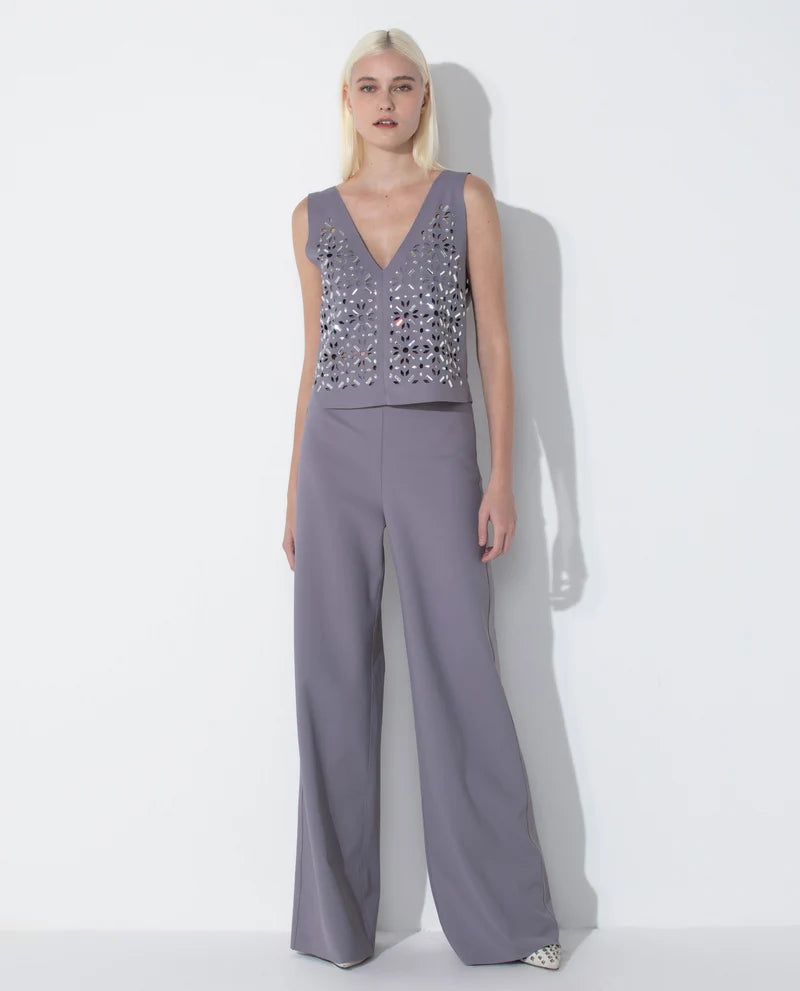 LAFORT - Top Laser Jeni Cinza Luxo
