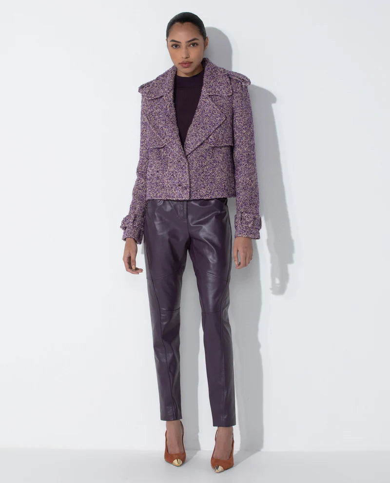 LAFORT - Casaco Curto Vivien Tweed Roxo Urban