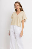 BORDA BARROCA - Blusa Tricot Luz BG Gold Dourado