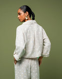 MADRE REINA - Camisa Poa Amarração Crema Estampado - Verão 27