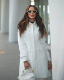 BORDA BARROCA - Casaco 7/8 Alongado Sport OFF White