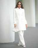 BORDA BARROCA - Casaco 7/8 Alongado Sport OFF White