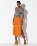 LAFORT - Blusa Ombro A Ombro Yara Chevron Waves Preto E Branco