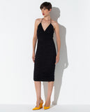 LAFORT - Vestido Franzido Lana Preto
