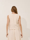 PINK POA - Blusa Nanda Nilo Jacquard Bege