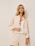 PINK POA - Jaqueta Angela Nilo Jacquard Bege