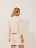 PINK POA - Jaqueta Angela Nilo Jacquard Bege