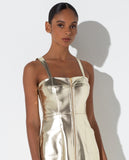 LAFORT - Vestido Reto Maia Dourado Champagne