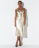 LAFORT - Vestido Reto Maia Dourado Champagne