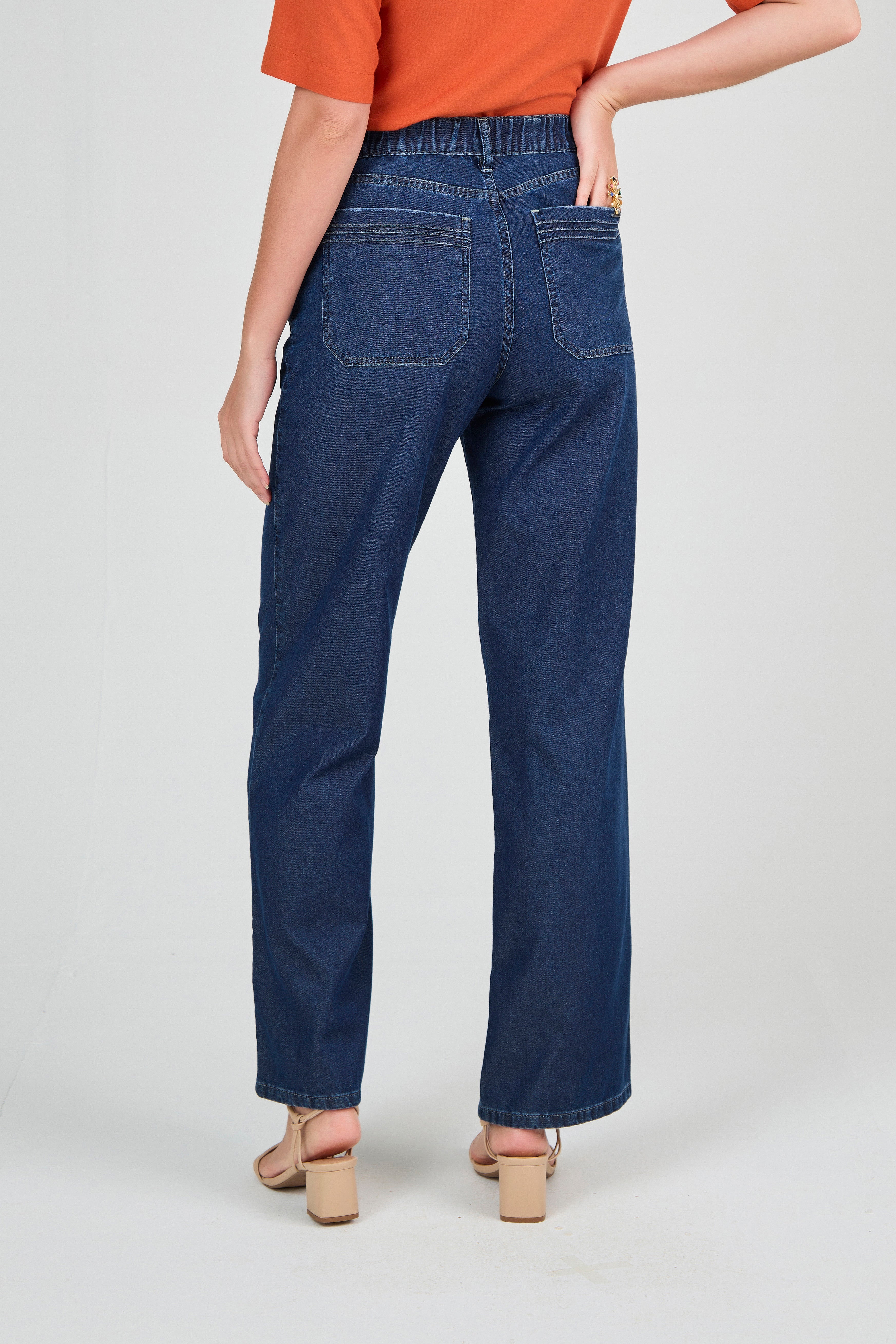 SCALON - Calça Ampla Destroyer Jeans Escuro