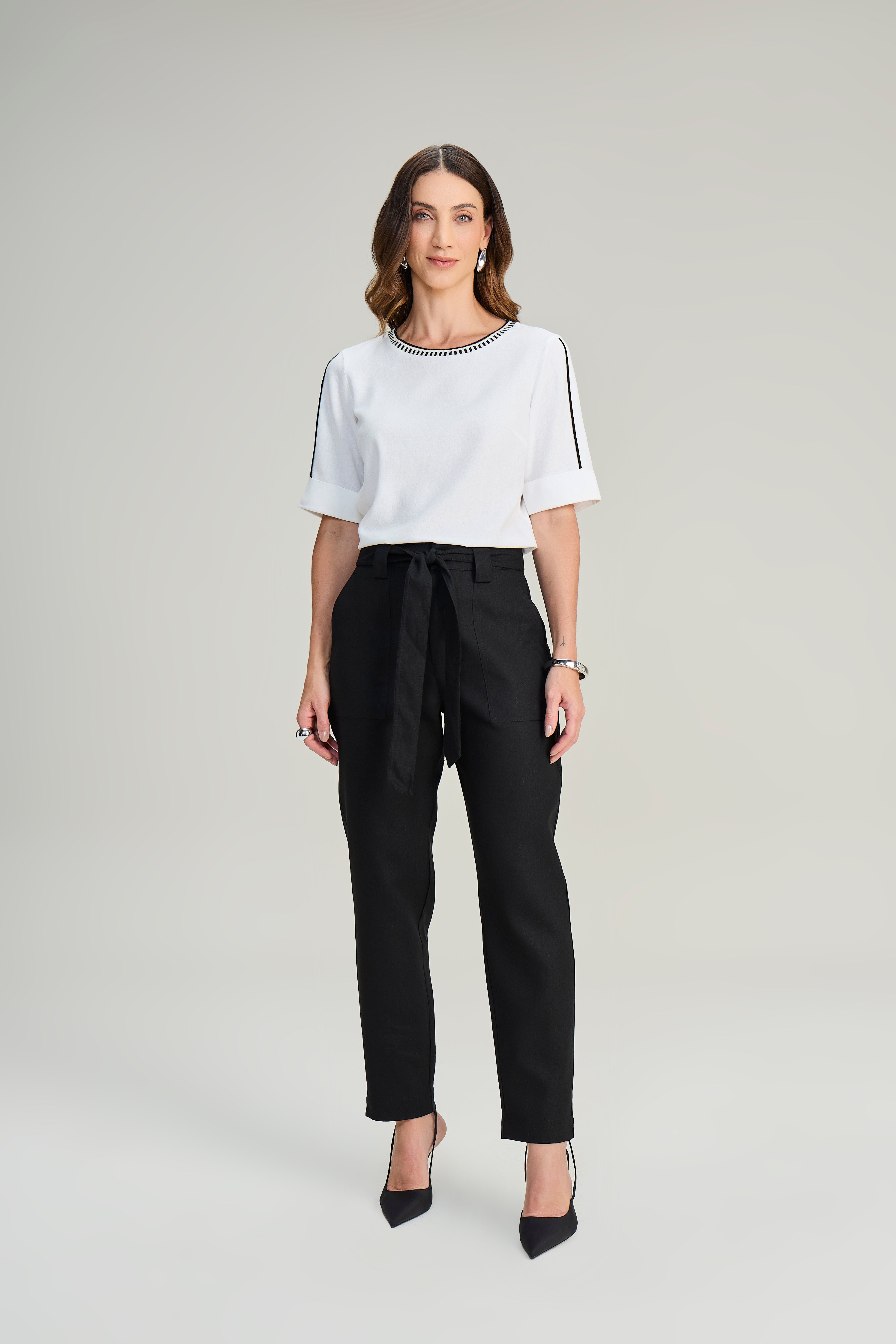 SCALON - Calça Viscose Mom Preto