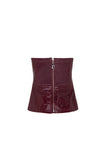 Ana Vargas - Top Corset Scarlet Mr Couro Pinot Vermelho