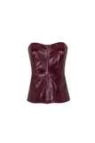 Ana Vargas - Top Corset Scarlet Mr Couro Pinot Vermelho