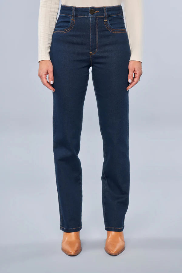 SCALON - Calça Jeans Malha Reta Jeans Médio