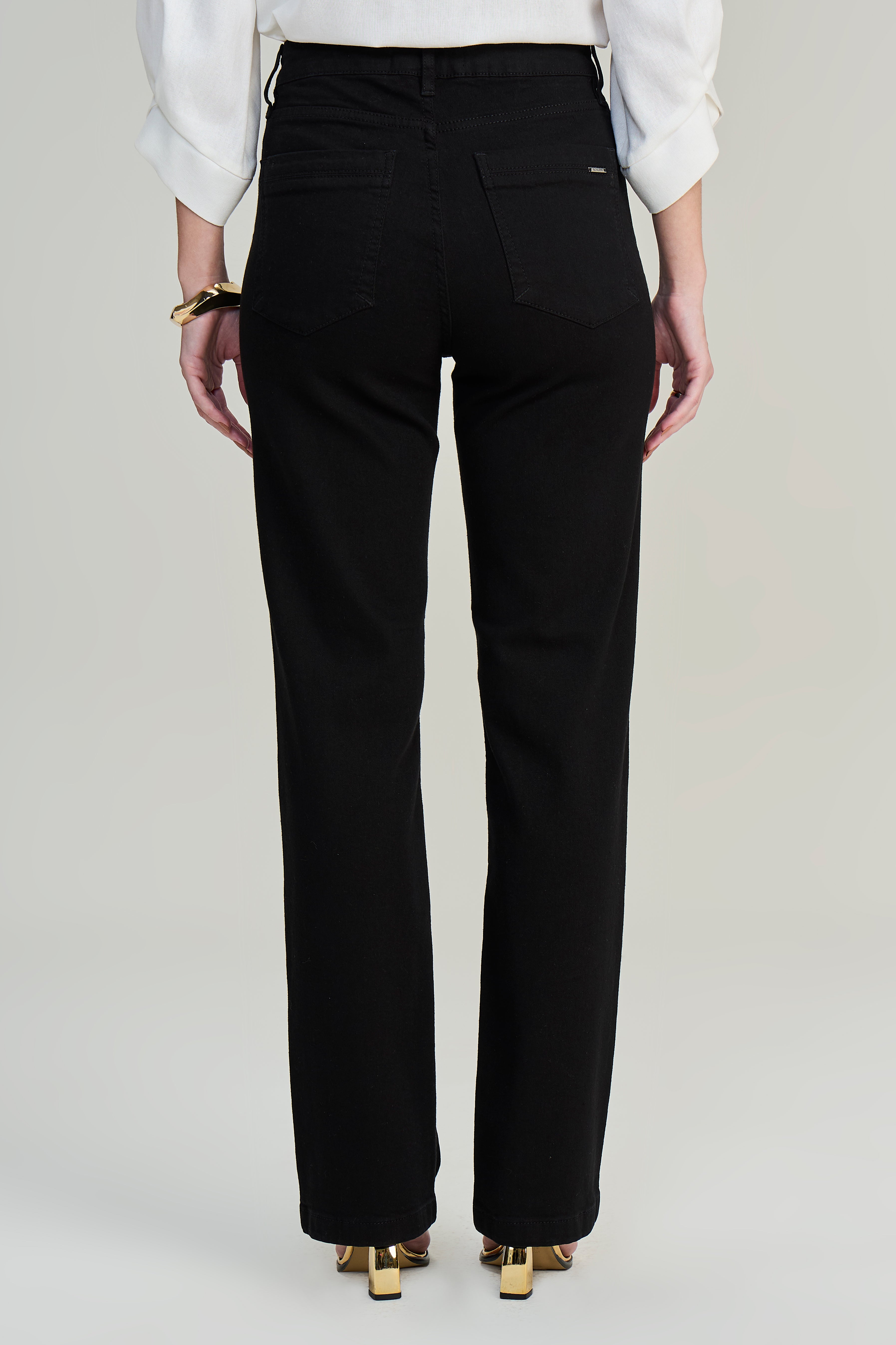 SCALON - Calça Jeans Black Reta Preto