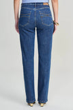 SCALON - Calça Jeans Reta Destroyer Azul Marinho