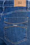 SCALON - Calça Jeans Reta Destroyer Azul Marinho