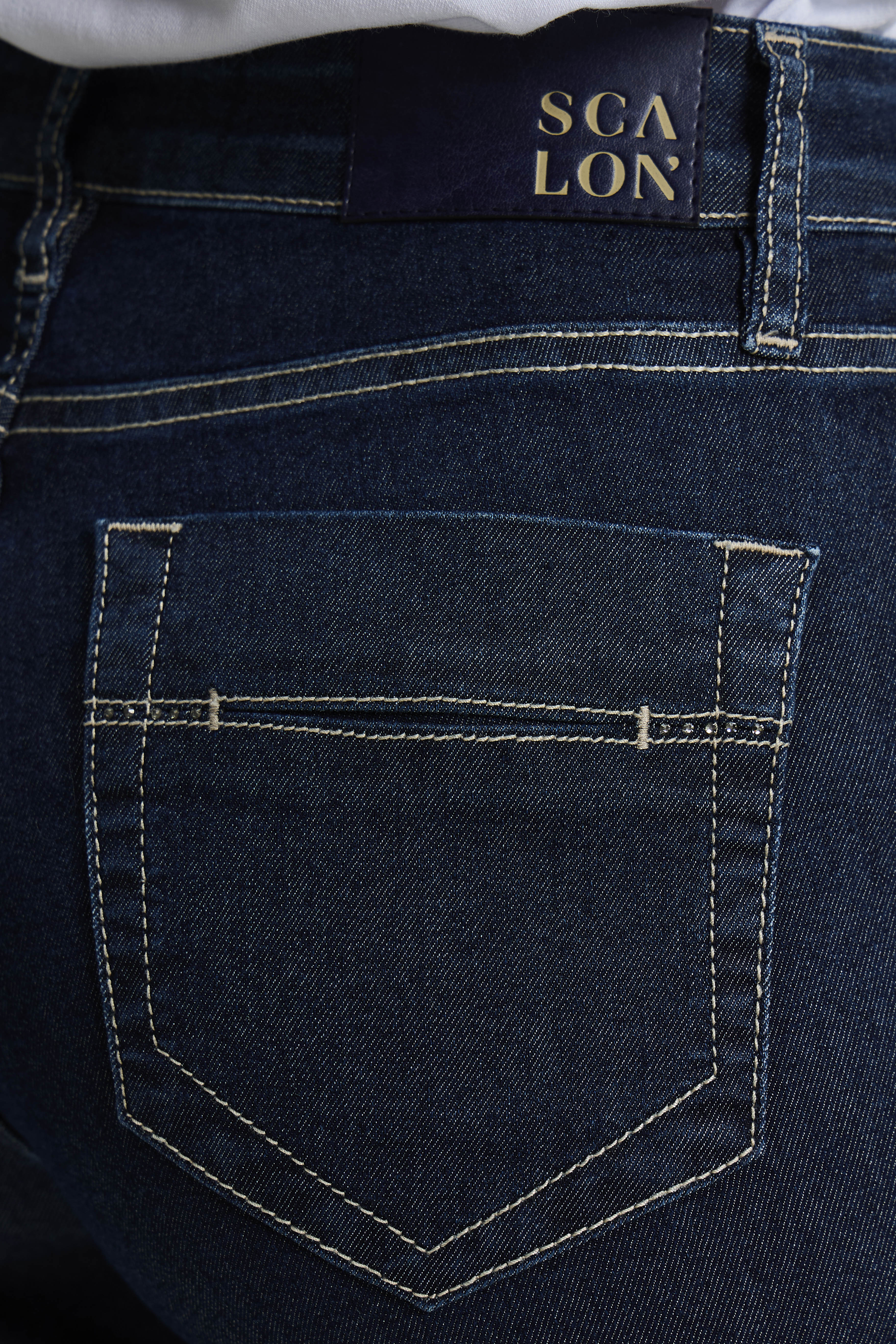 SCALON - Calça Jeans Reta Destroyer Azul