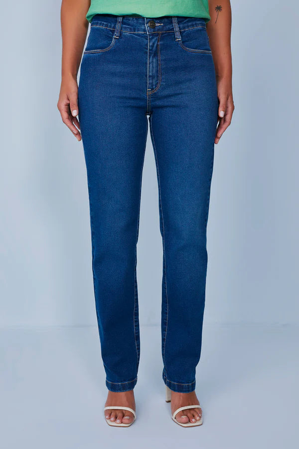 SCALON - Calça Jeans Reta Hiper Destroyer Azul