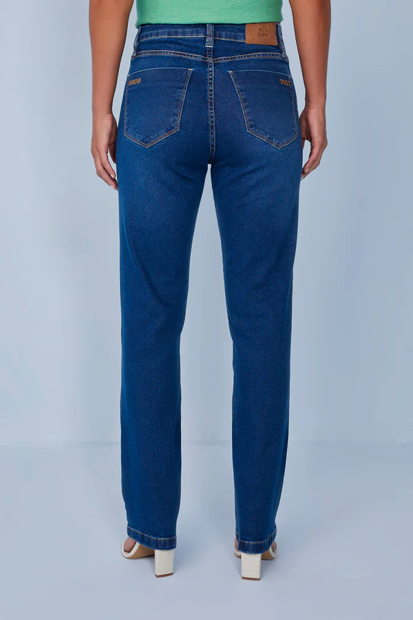 SCALON - Calça Jeans Reta Hiper Destroyer Azul