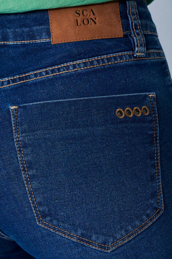 SCALON - Calça Jeans Reta Hiper Destroyer Azul