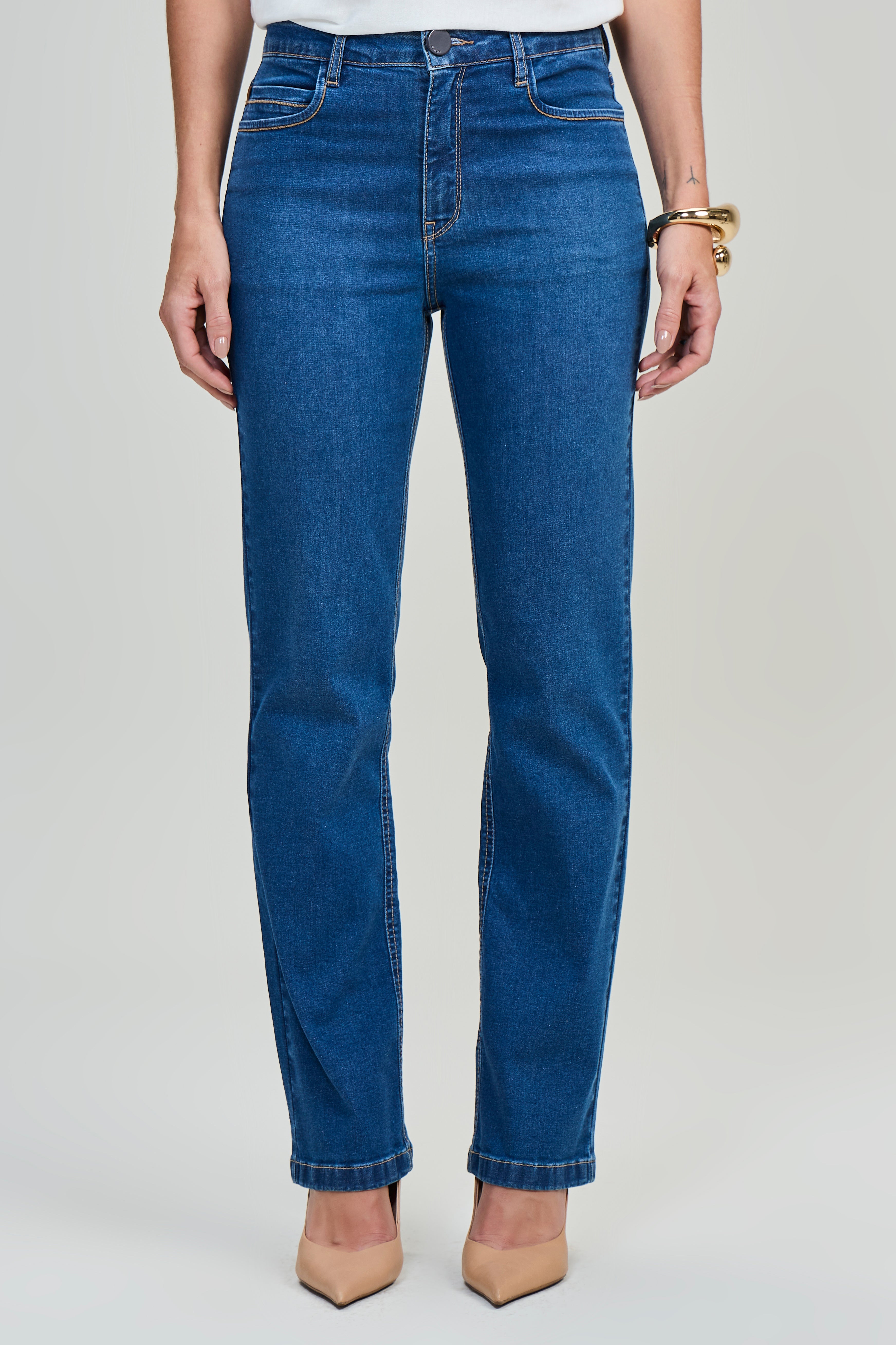 SCALON - Calça Jeans Reta Hiper Destroyer Azul
