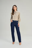 SCALON - Calça Jeans Reta Estonado Azul