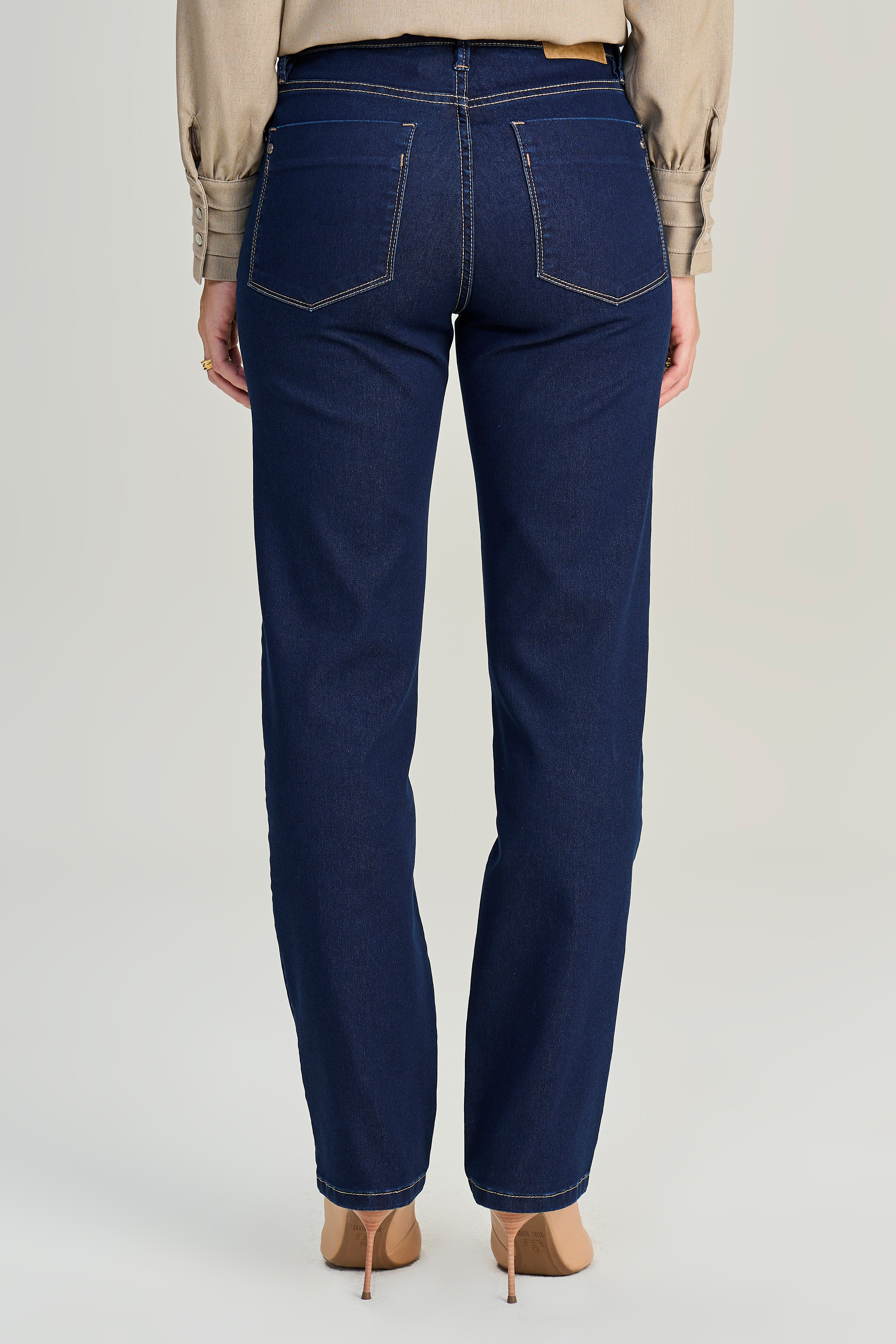 SCALON - Calça Jeans Reta Estonado Azul