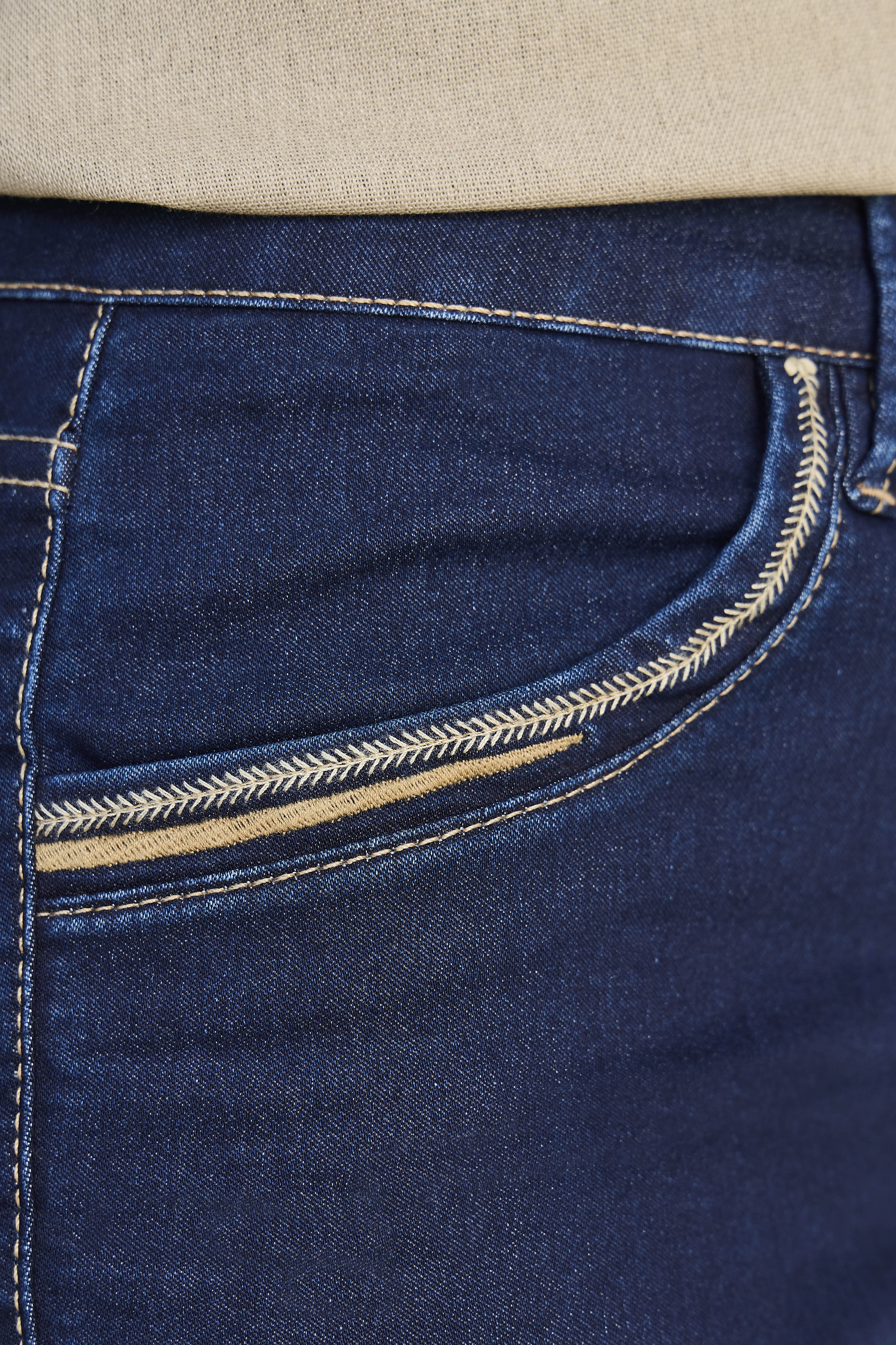 SCALON - Calça Jeans Reta Estonado Azul
