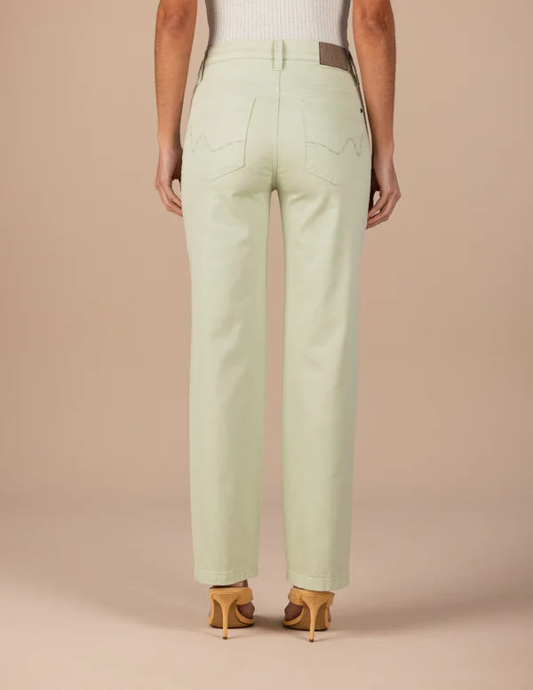 SCALON - Calça Sarja Color Reta Verde Nostalgia