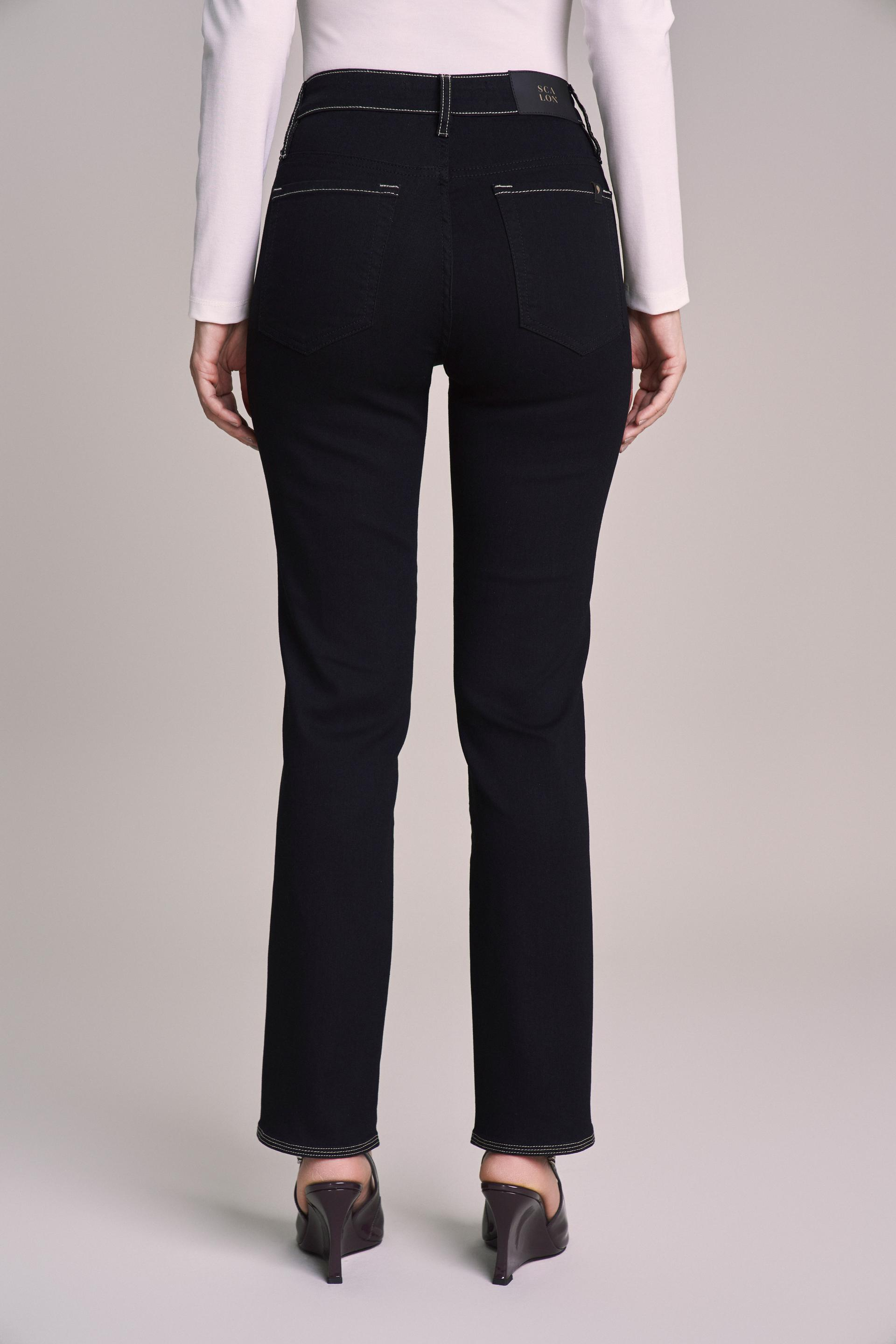 SCALON - Calça Jeans Black Reta Amaciado Preto