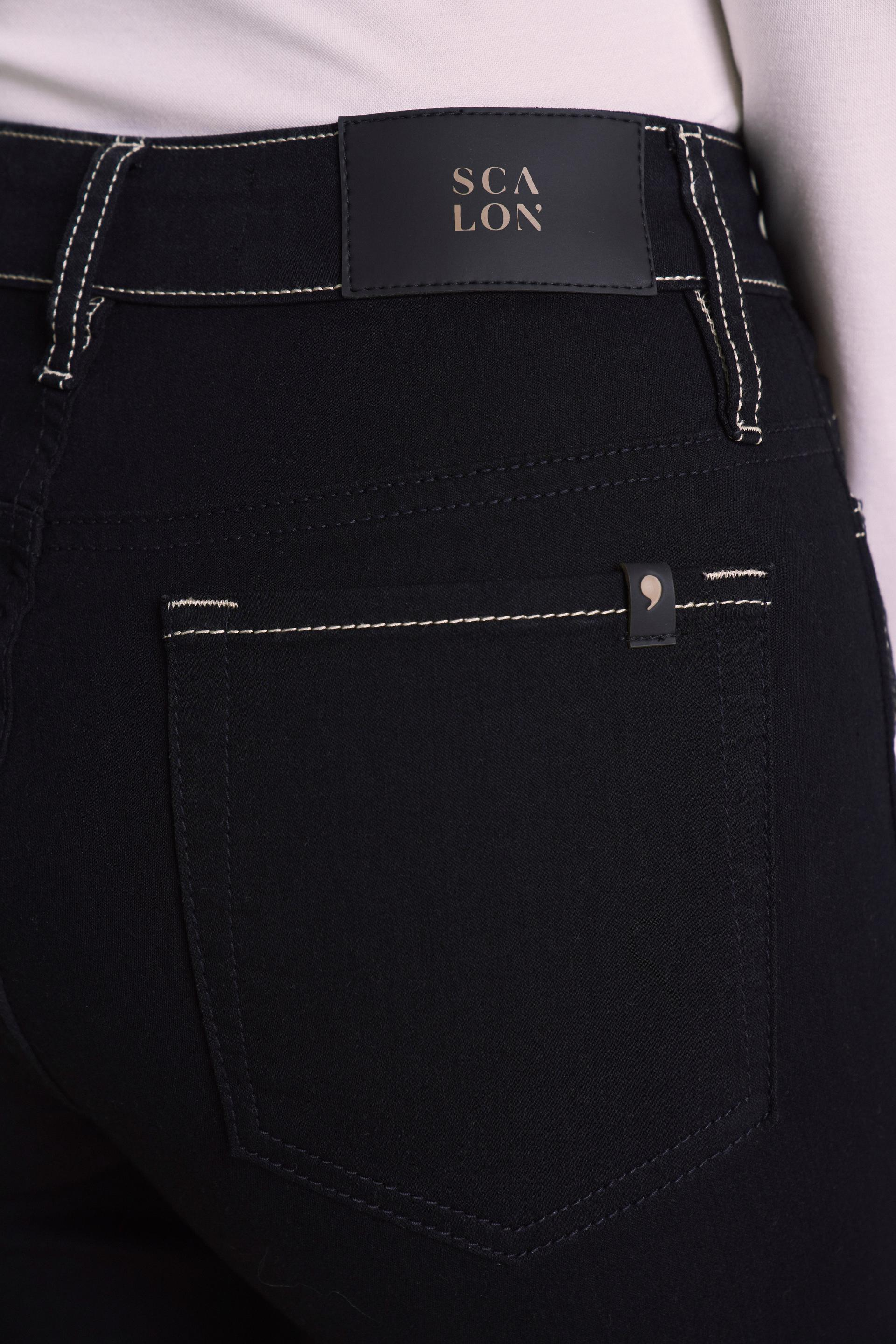 SCALON - Calça Jeans Black Reta Amaciado Preto