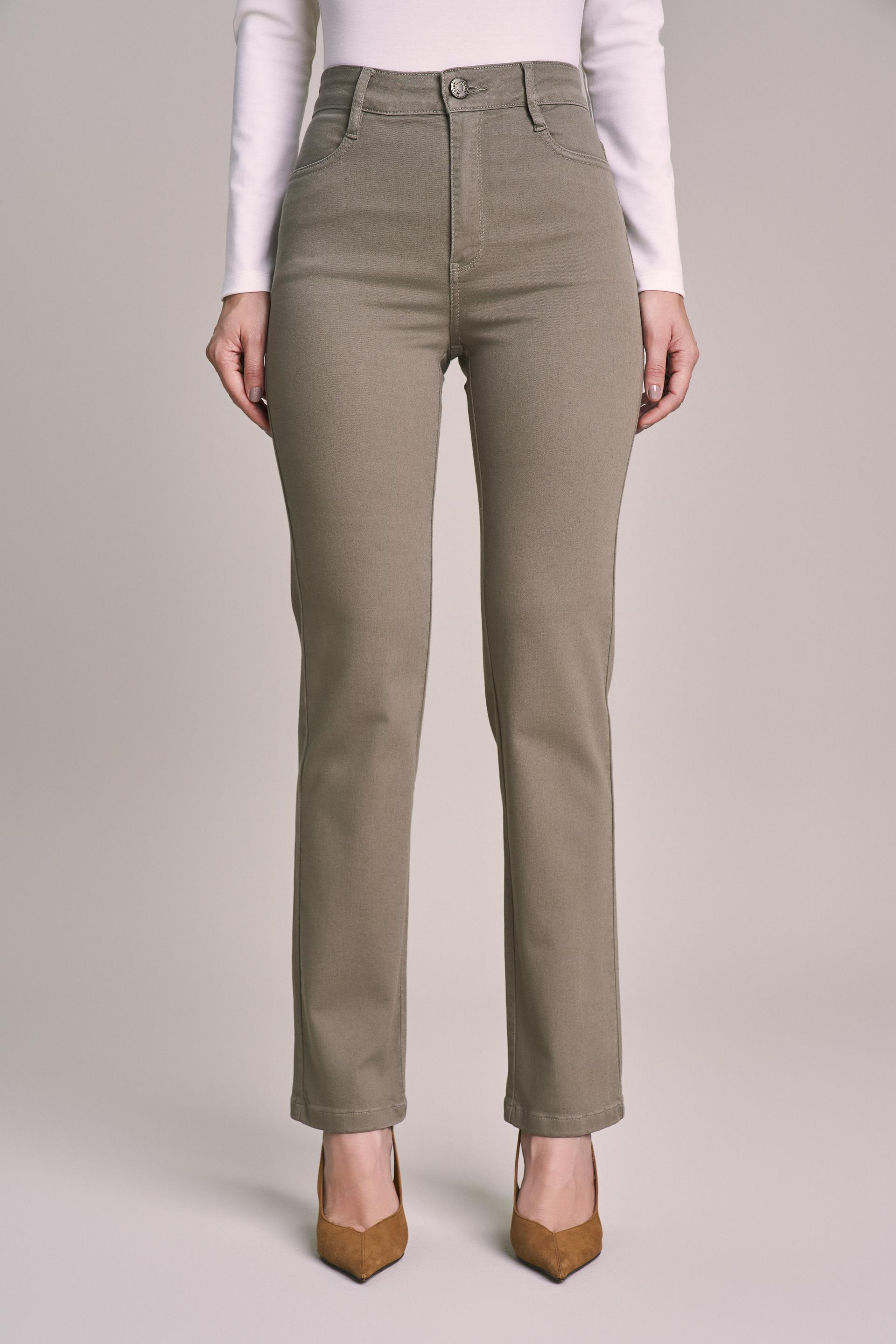 SCALON - Calça Sarja Color Reta Ocre