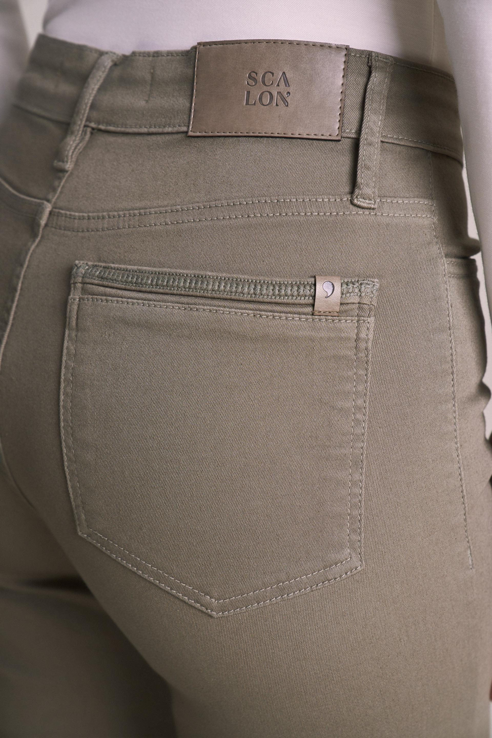 SCALON - Calça Sarja Color Reta Ocre