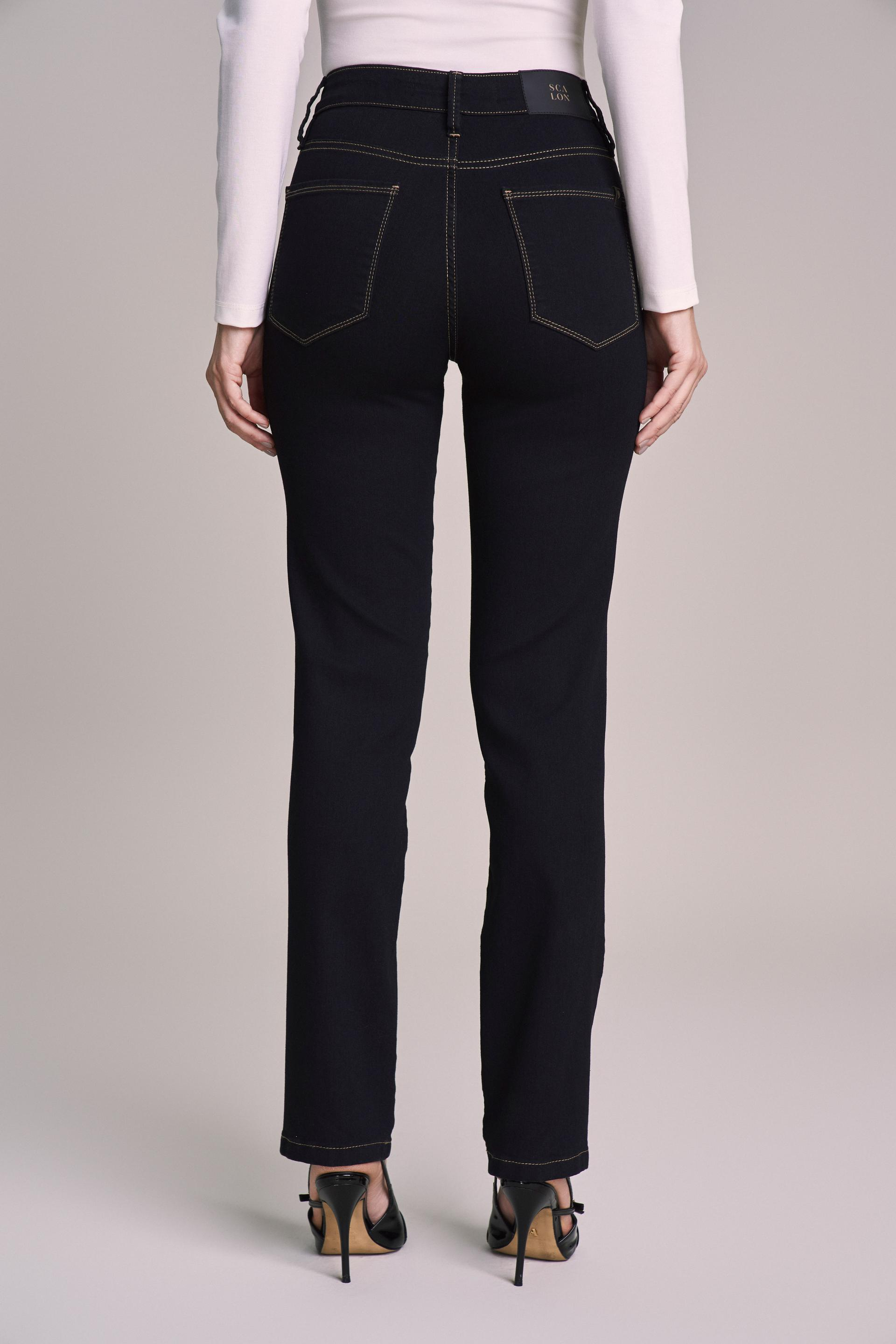 SCALON - Calça Jeans Black Reta Amaciado Preto