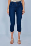 SCALON - Calça Jeans Cropped Destroyer Azul