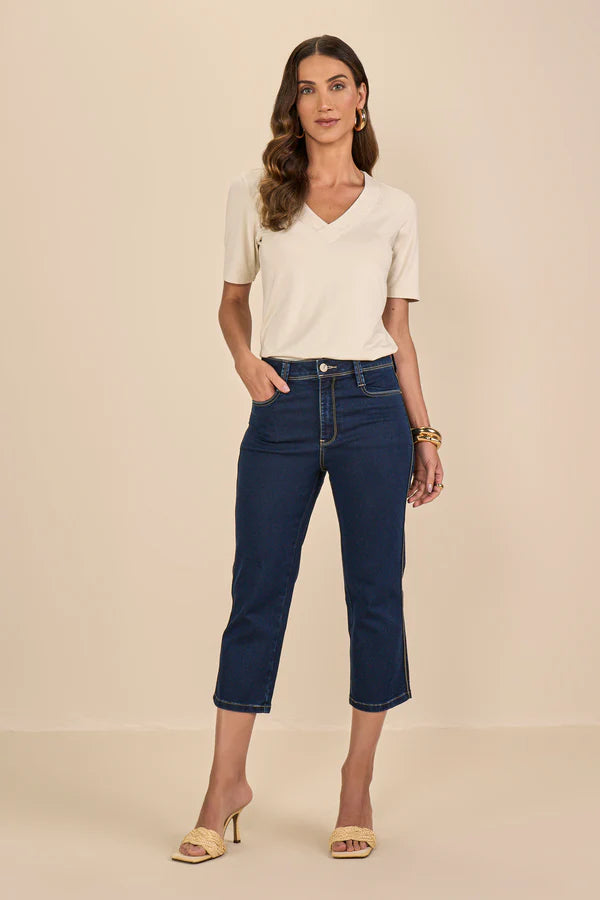 SCALON - Calça Jeans Cropped Destroyer