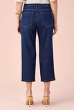 SCALON - Calça Jeans Cropped Estonado Azul