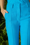 AGILITÀ - Calça Classic Shantung Azul Energético