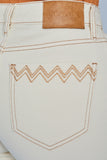 SCALON - CALCA SARJA CROPPED BEGE