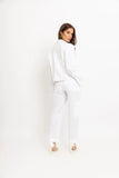 BORDA BARROCA - Calça Cargo 100% Branco
