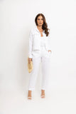 BORDA BARROCA - Calça Cargo 100% Branco
