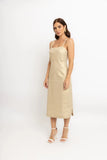 BORDA BARROCA - Vestido Alça Glamour BG Dourado