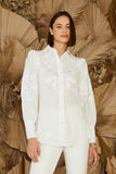 AGILITÀ - Camisa Bordado Rechilieu Off White