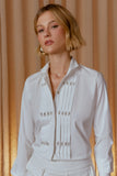 AGILITÀ - Camisa Bordado Pregas OFF White