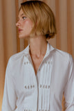 AGILITÀ - Camisa Bordado Pregas OFF White