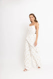 BORDA BARROCA - Calça Pantalona Lua OFF White