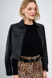 ANA VARGAS - Jaqueta Mel Basic Mr Couro Preto
